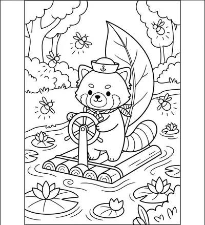 Panda's Summer Raft Adventure